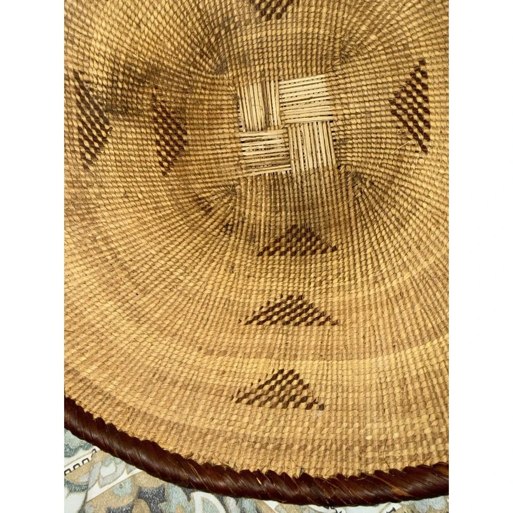 Vintage Tonga Basket‎ Binga Zimbabwe African Wall Art Winnowing Grandmother Tray